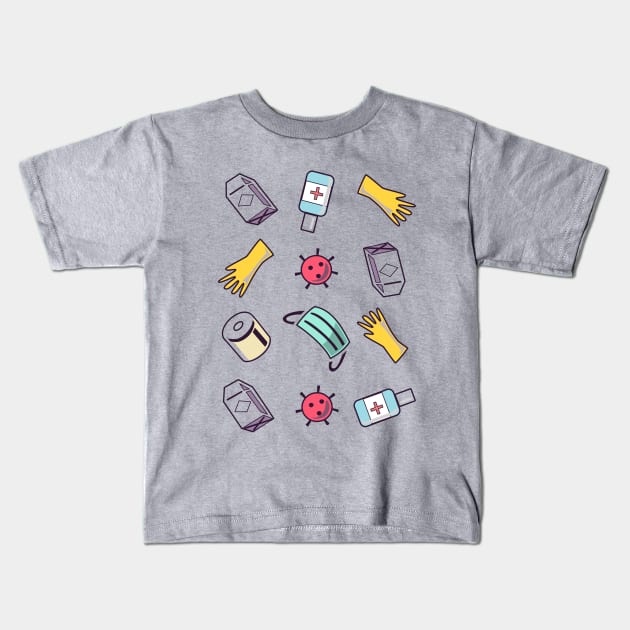 Colorful Warm CoronaTheme Gift Kids T-Shirt by mpdesign